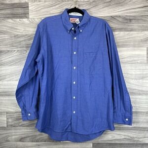 Red Kap Shirt Mens 33 Blue Western Long Sleeve‎ Cowboy Work Button Down Collared